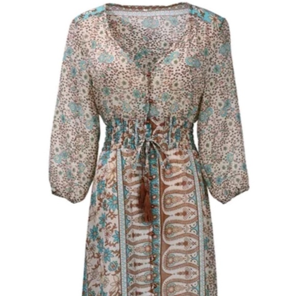 Chiffon Boho Women's  ,Sundress - Picture 4 of 6